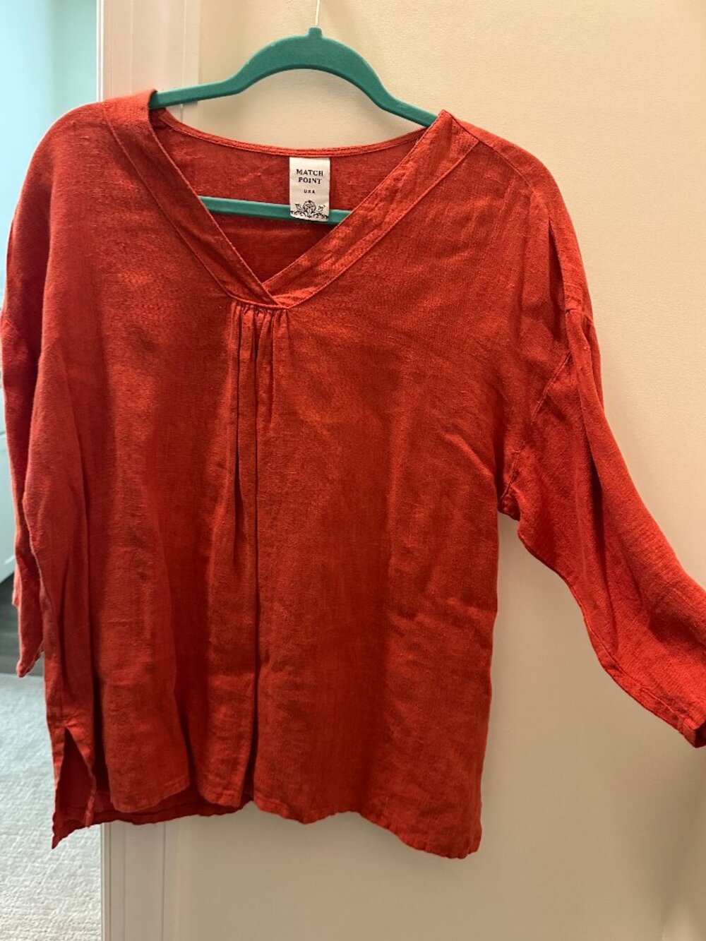 Match Point 100% linen top